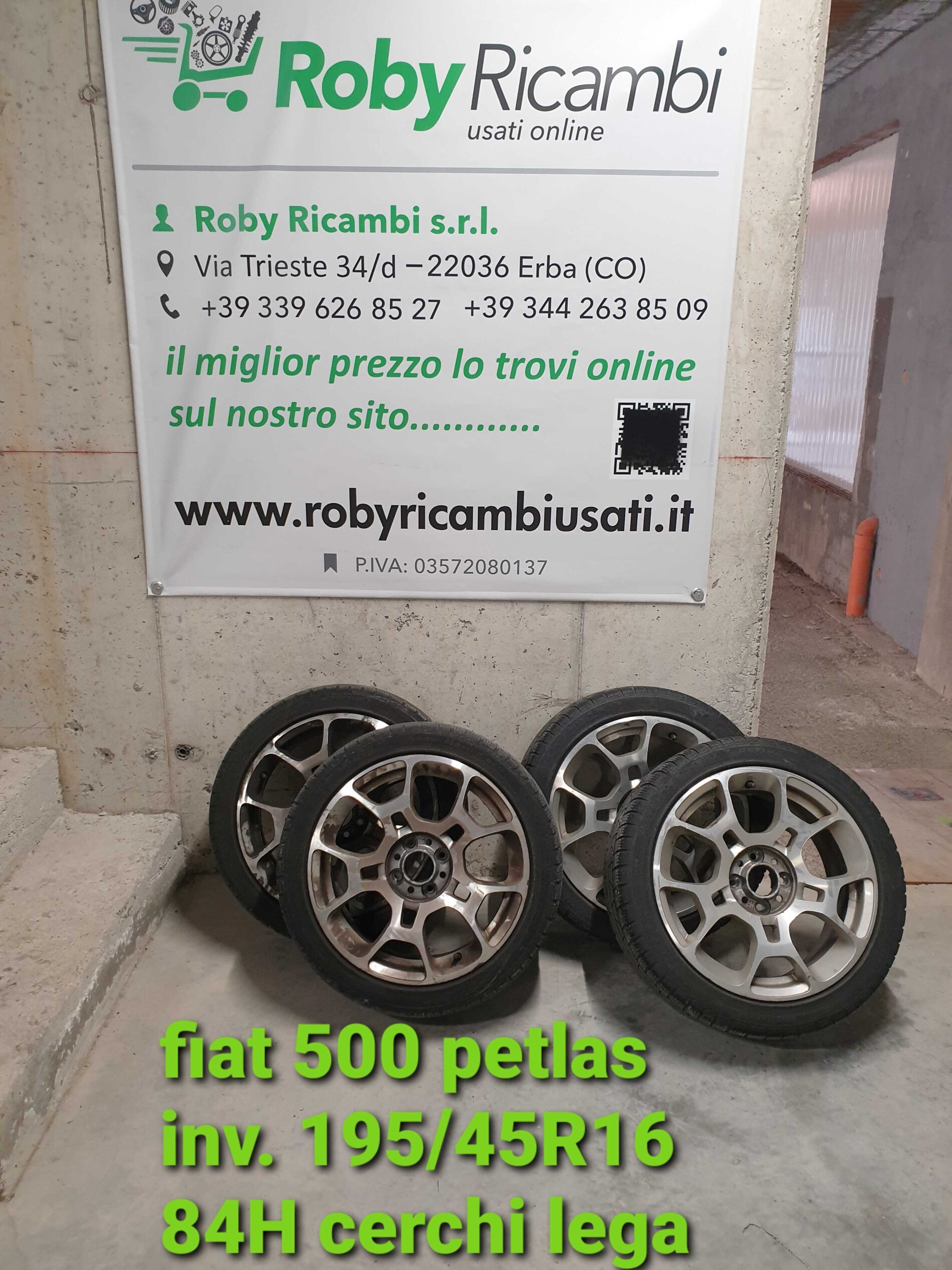 Cerchi in lega con gomme fiat 500 petlas invernali 195/45 r16 84h