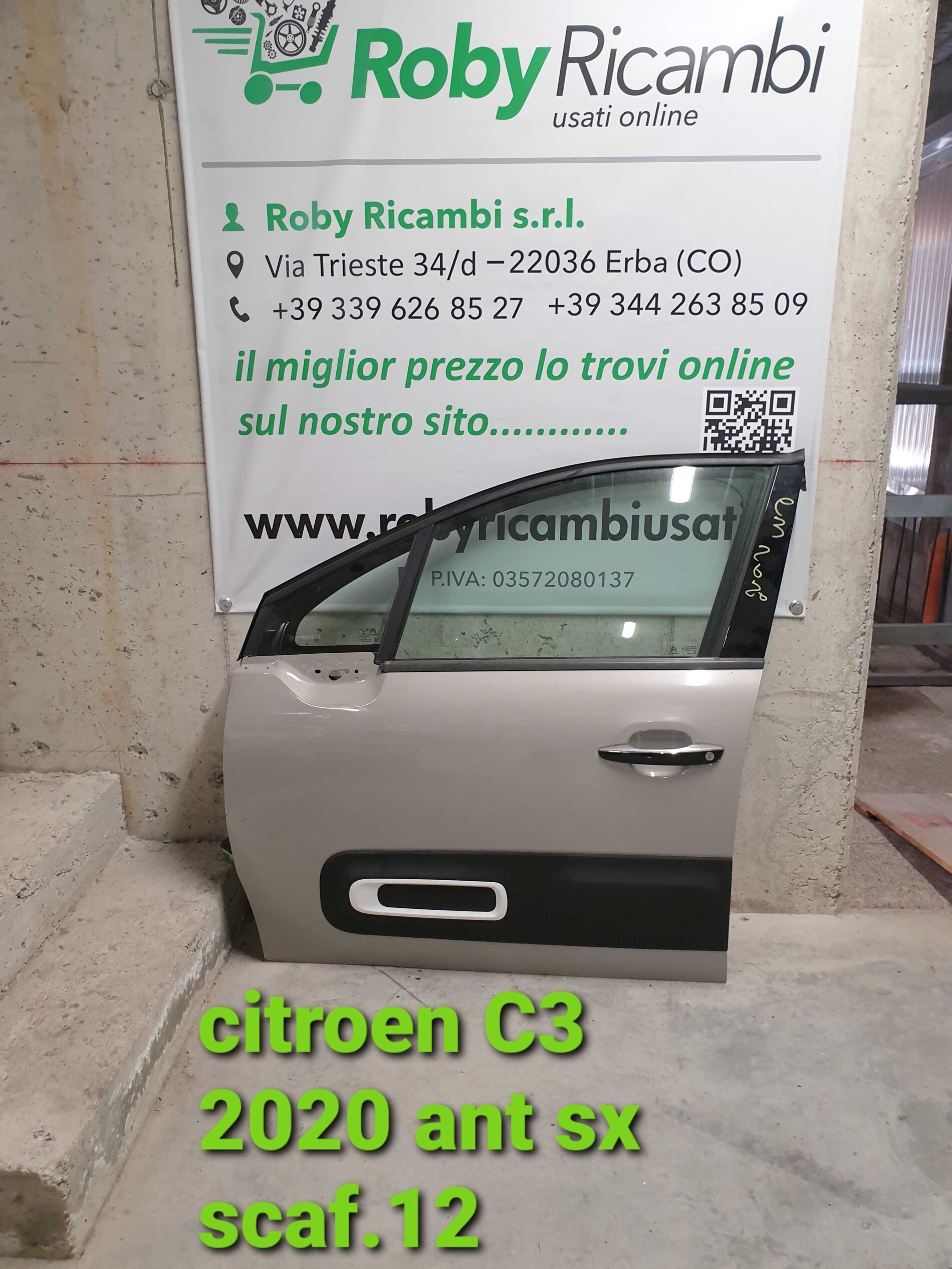 Porta/Portiera ant. sx. citroen c3 2020