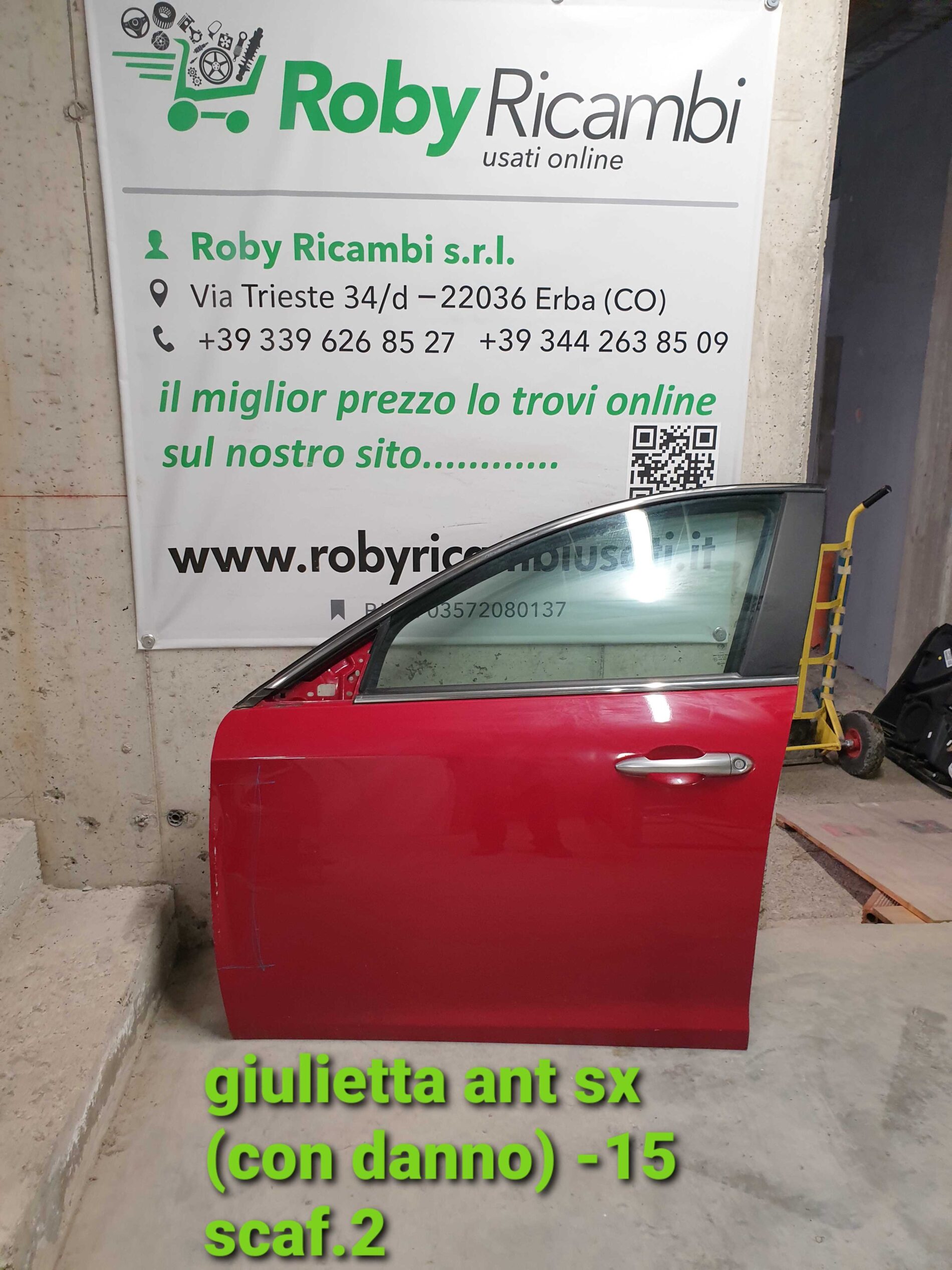 Porta/Portiera ant. sx. Alfa Romeo Giulietta 2015