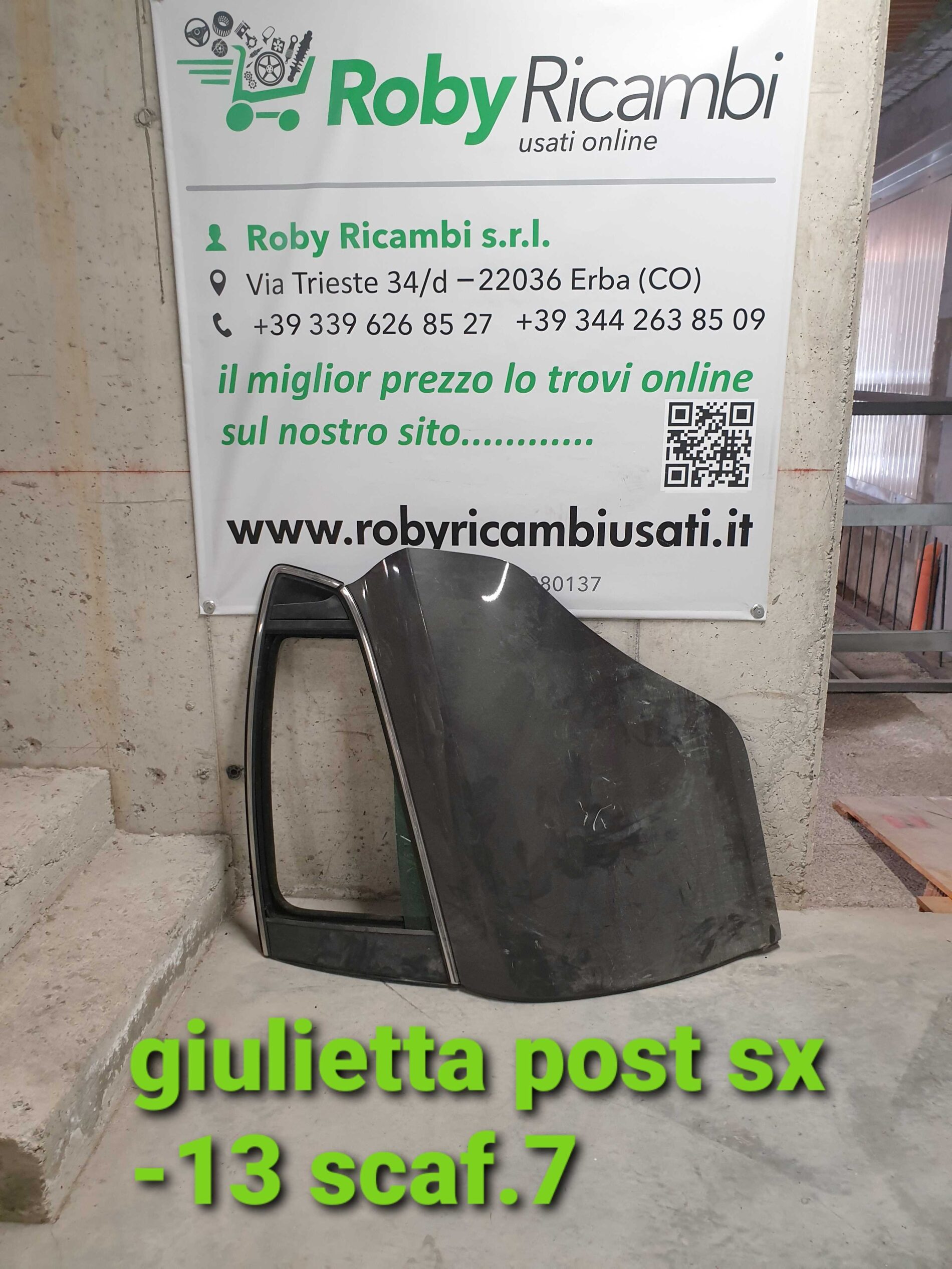 Porta/Portiera post. sx. Alfa Romeo Giulietta 2013