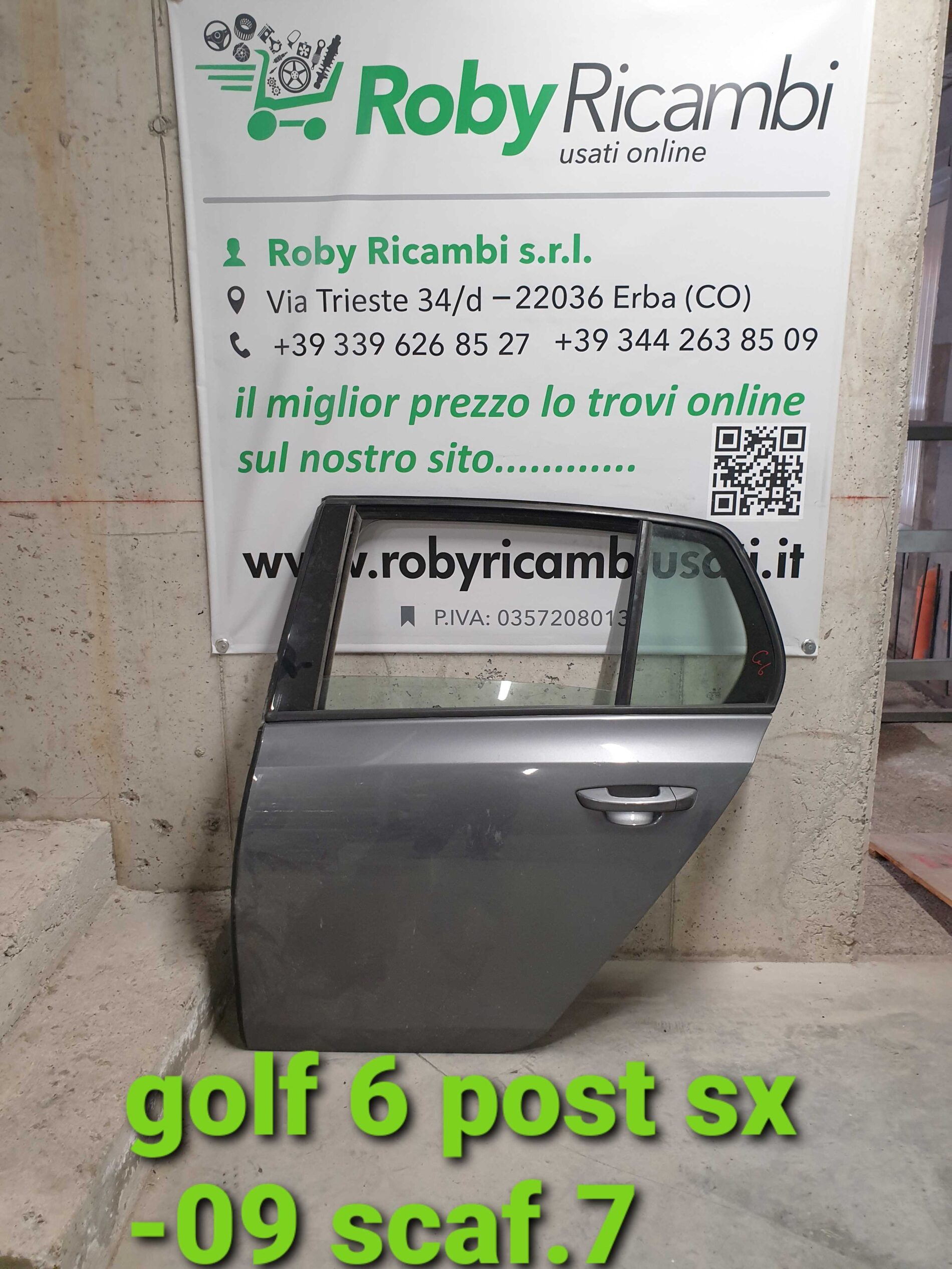 Porta/Portiera post. sx. golf 6 2009