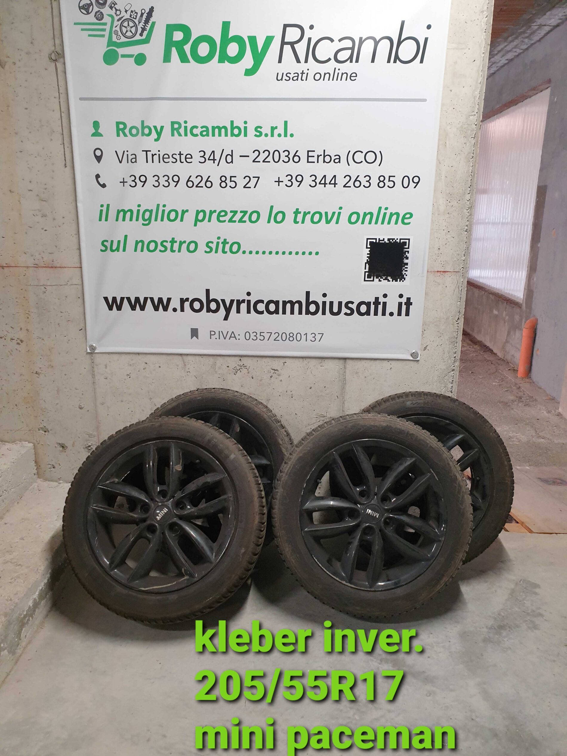 Cerchi con gomme Kleber invernali mini paceman 205/55 r17