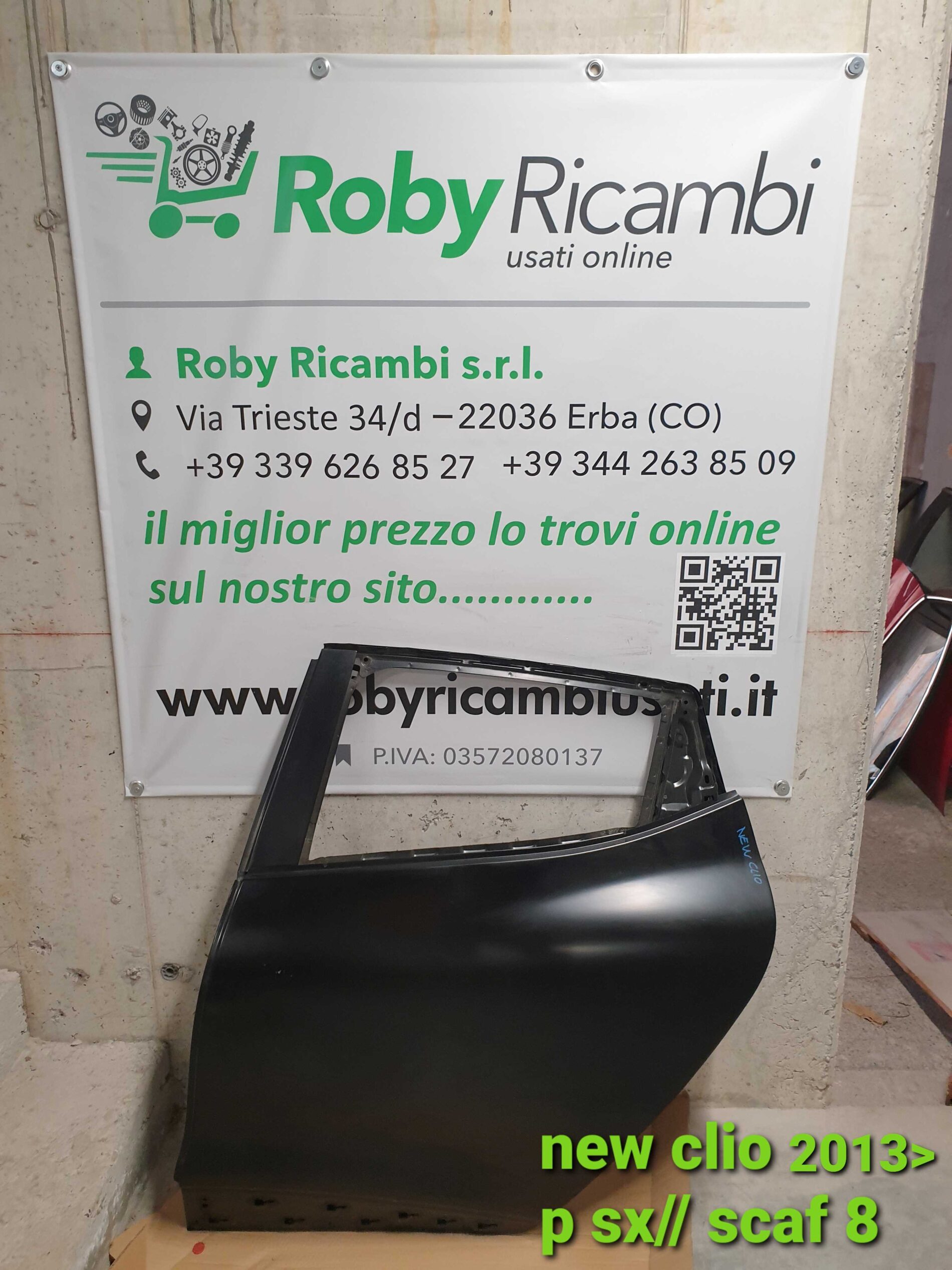 Porta/Portiera post. sx. renault clio 2013 in poi