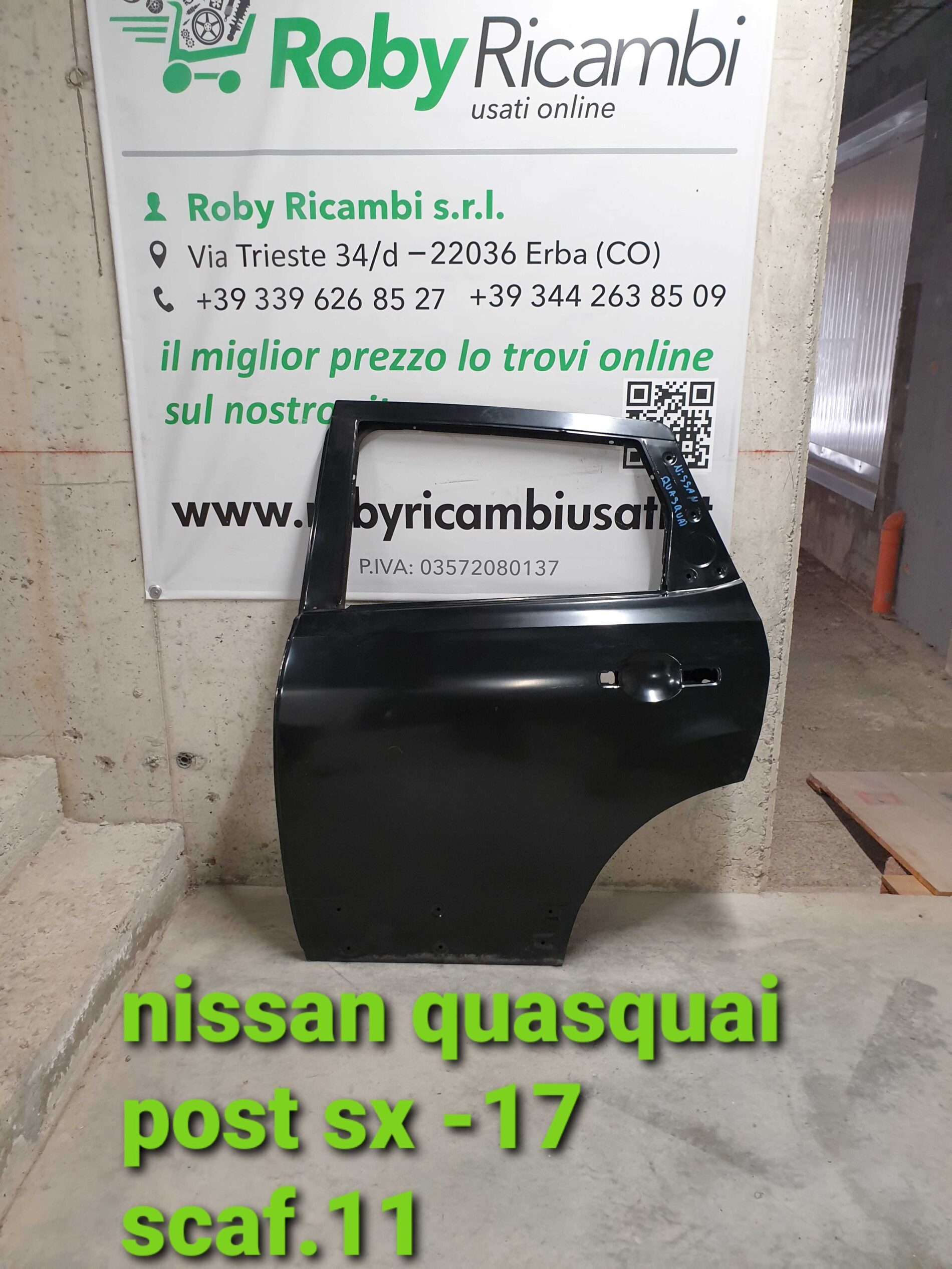 Porta/Portiera post. sx. nissan Qashqai 2017