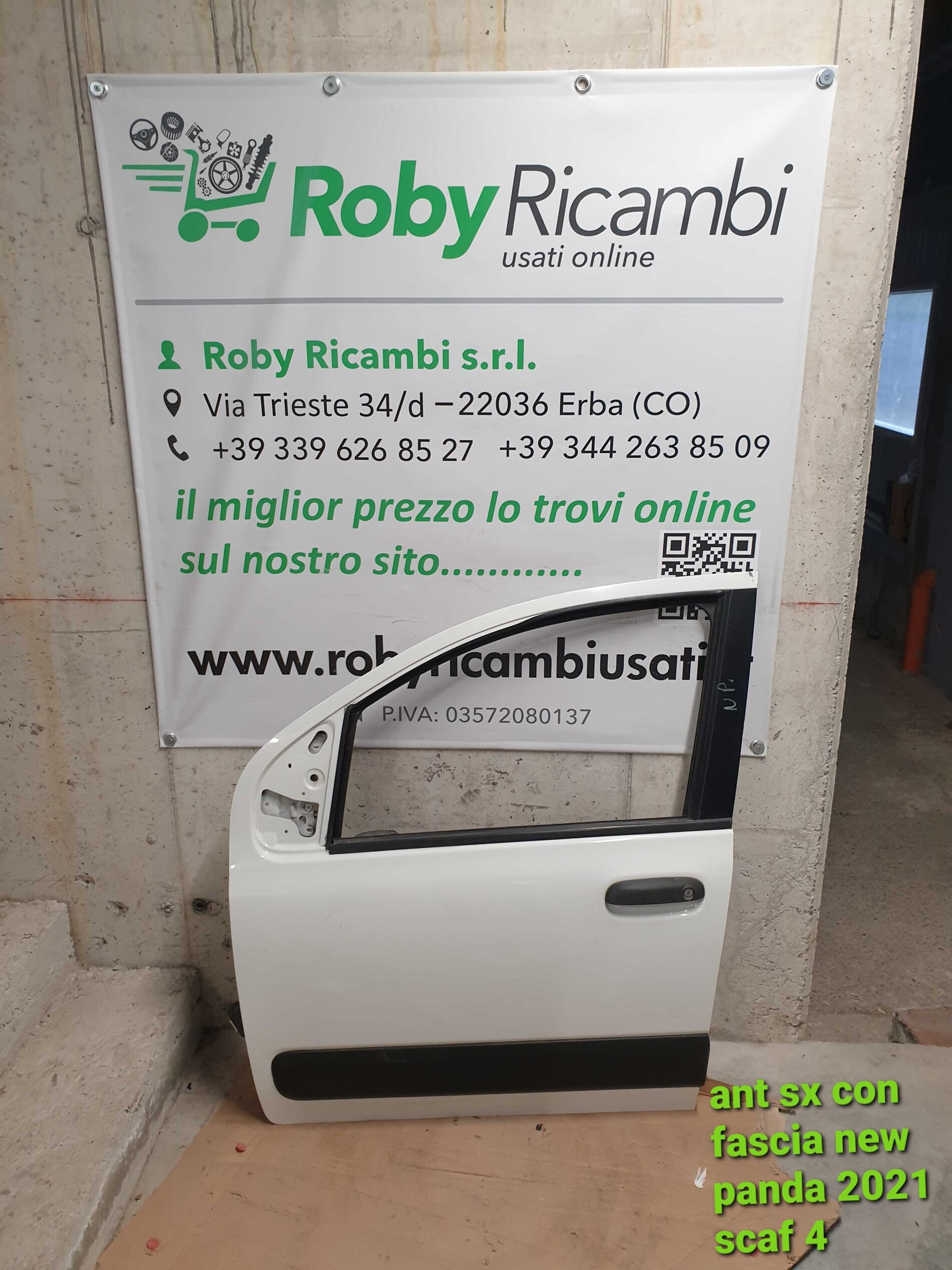 Porta/Portiera ant. sx. con fascia fiat new panda – anno 2021