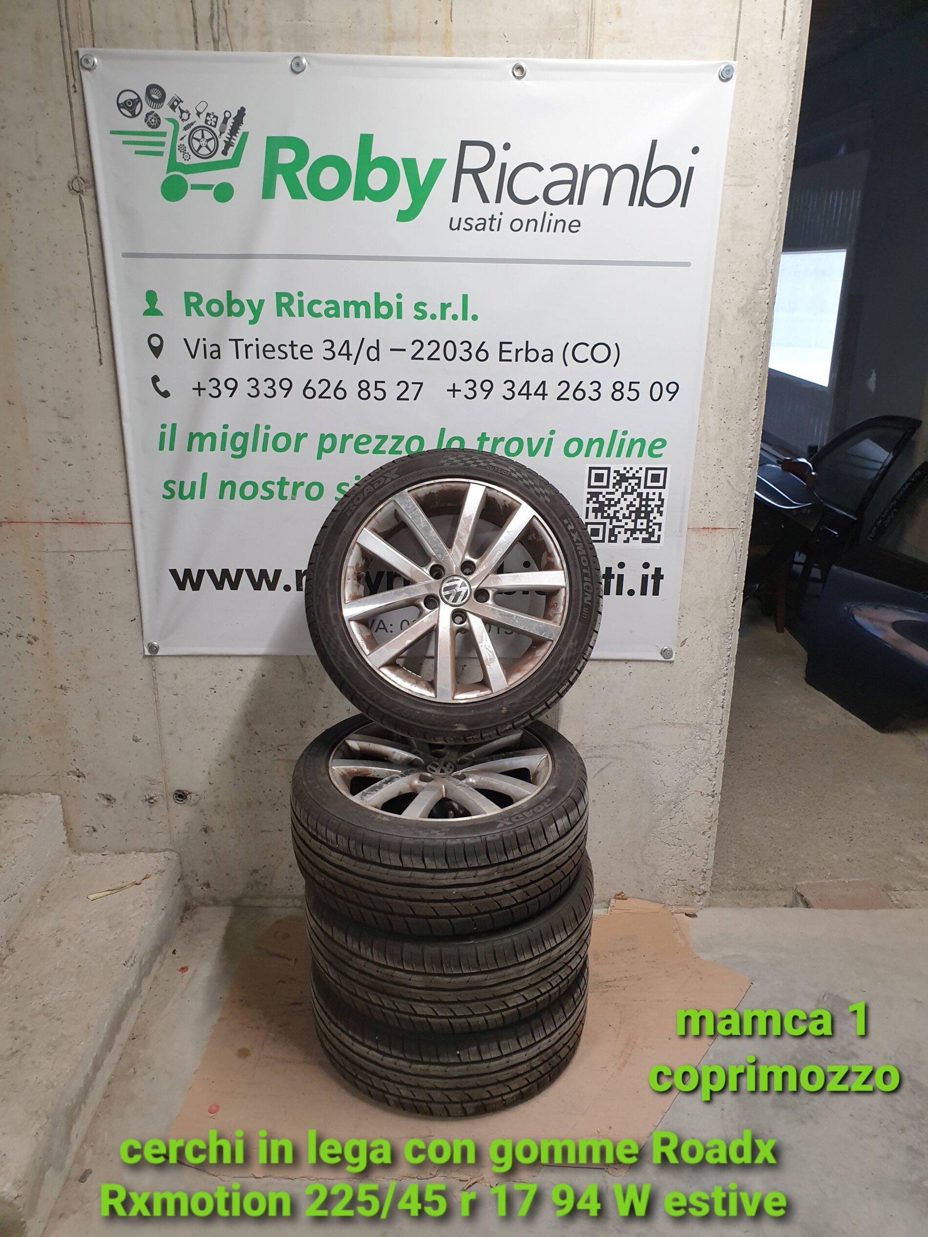 Cerchi in lega con gomme Volkswagen ROADX RXMOTION 225/45 r17 94W ESTIVE