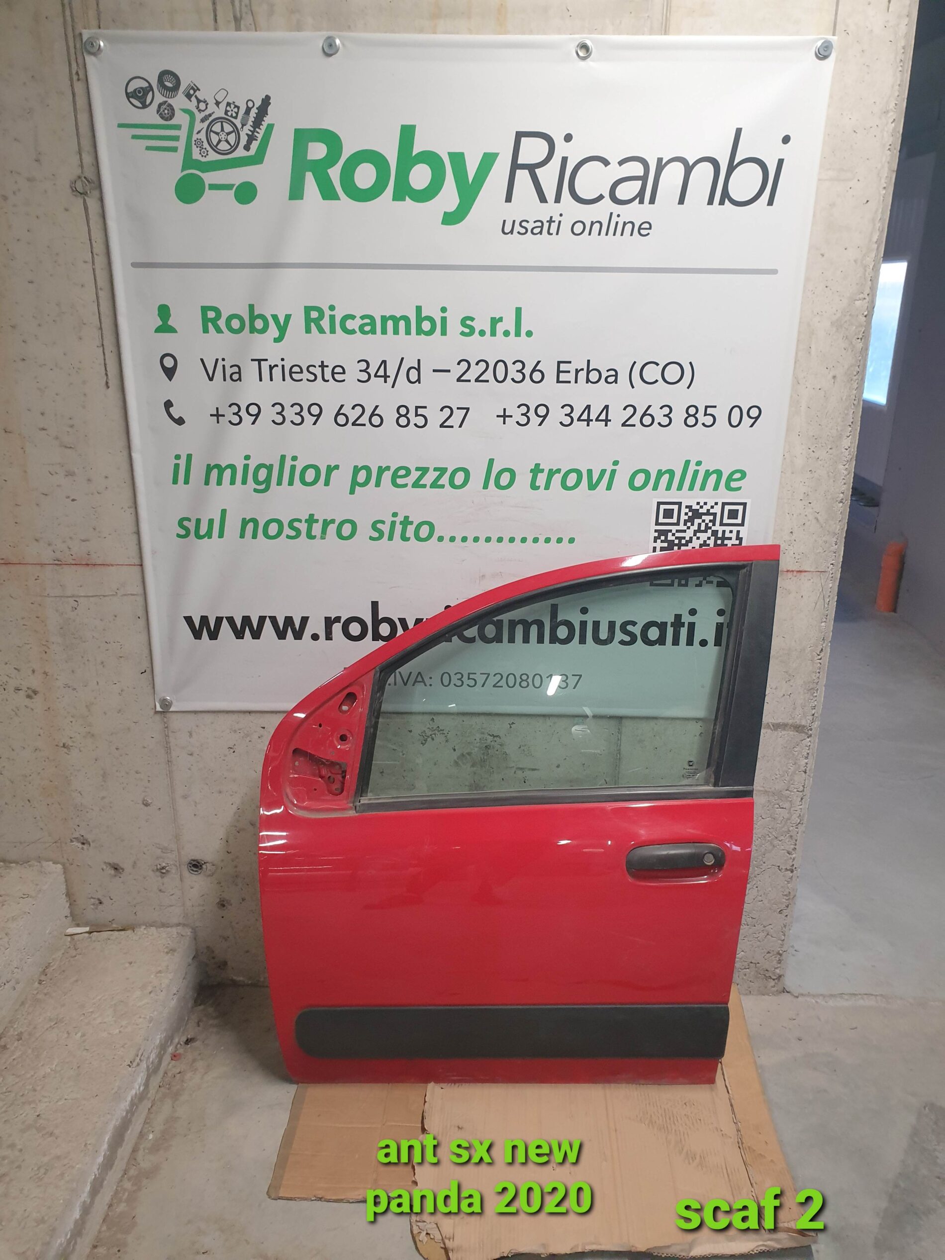 Porta/Portiera anteriore sinistra Fiat new panda 2020 con fascia